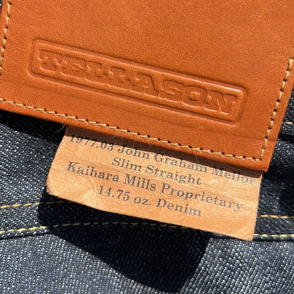 TELLASON John Graham Mellor 14.75 oz Kaihara Mills proprietary denim - Picture 3 of 6